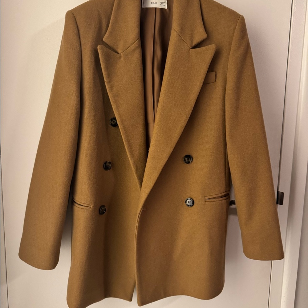 Mango wool blend Tan Blazer - Picture 8 of 9